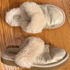 UGG Leather Slippers, Gold